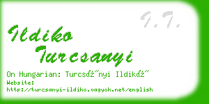 ildiko turcsanyi business card